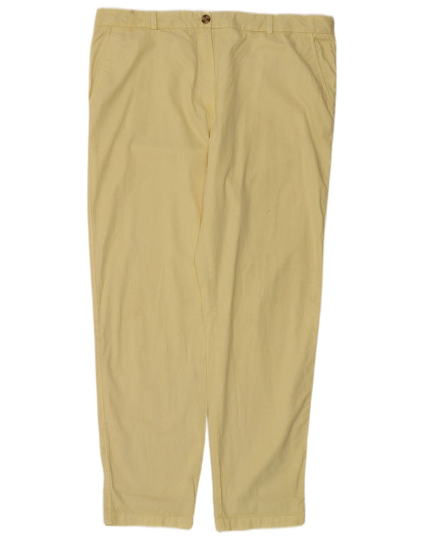 Spodnie damskie Marks & Spencer Straight Chino UK 18 XL W38 L30 Żółte