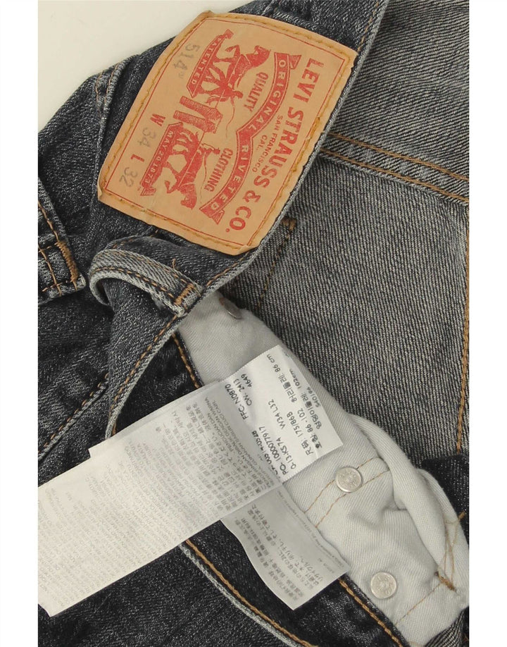 Męskie dżinsy Levi's 514 Capri Straight W34 L21 Niebieska bawełna