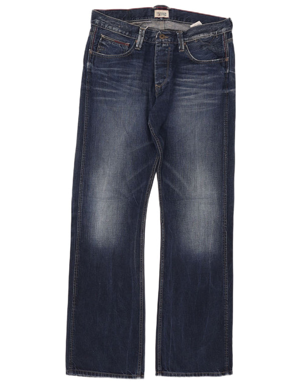Męskie jeansy Bootcut TOMMY HILFIGER W34 L34 Granatowe, bawełniane