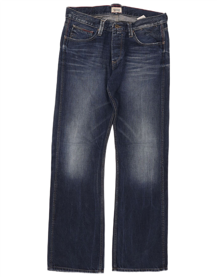 Męskie jeansy Bootcut TOMMY HILFIGER W34 L34 Granatowe, bawełniane