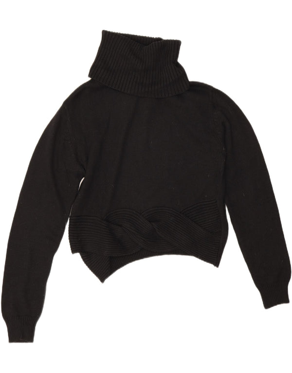 Damski sweter Guess z okrągłym dekoltem UK 14, średni czarny bawełniany