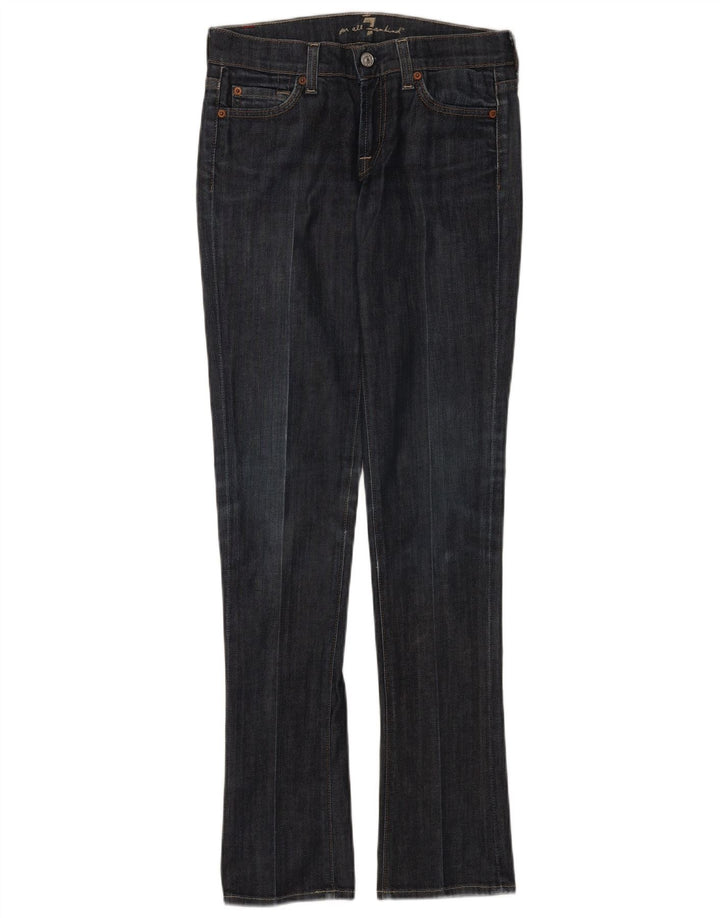 7 For All Mankind Damskie jeansy Roxy Slim Bootcut W25 L32 Granatowa bawełna