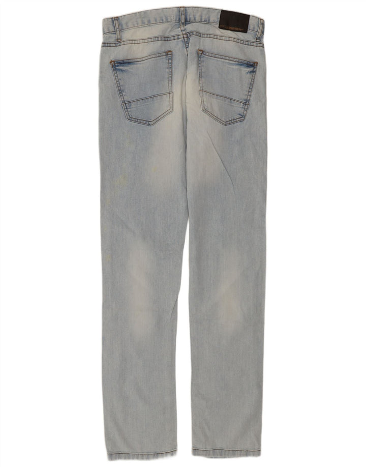 Męskie proste dżinsy Zara EU 42 Large W32 L33 Niebieskie bawełniane
