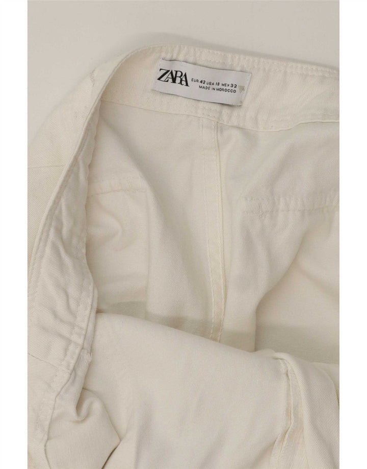 Spodnie damskie Zara Straight Cargo EU 42 Large W32 L32 White