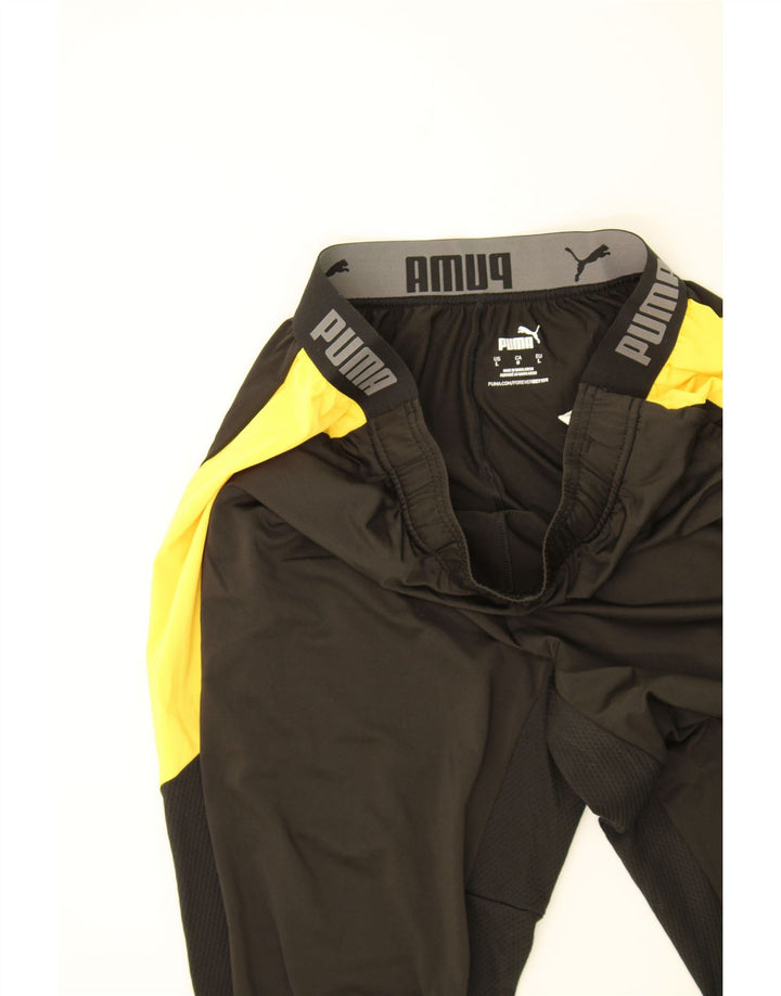 PUMA Mens Graphic Tracksuit Trousers Large Black Colourblock Polyester Vintage Puma and Second-Hand Puma from Messina Hembry 