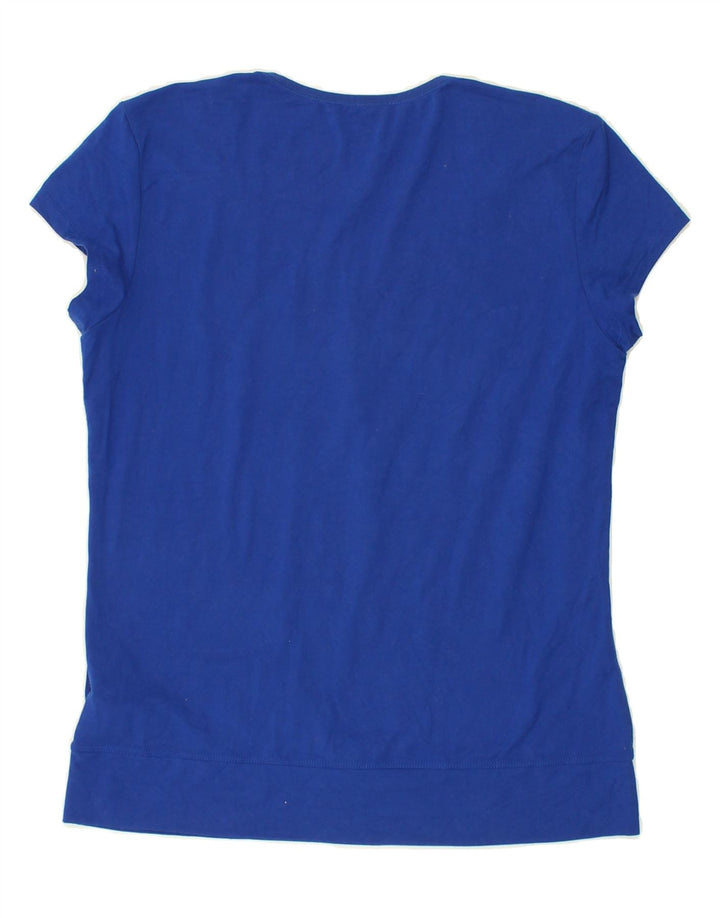 REEBOK Womens T-Shirt Top UK 12/14 Medium Blue Polyester Vintage Reebok and Second-Hand Reebok from Messina Hembry 