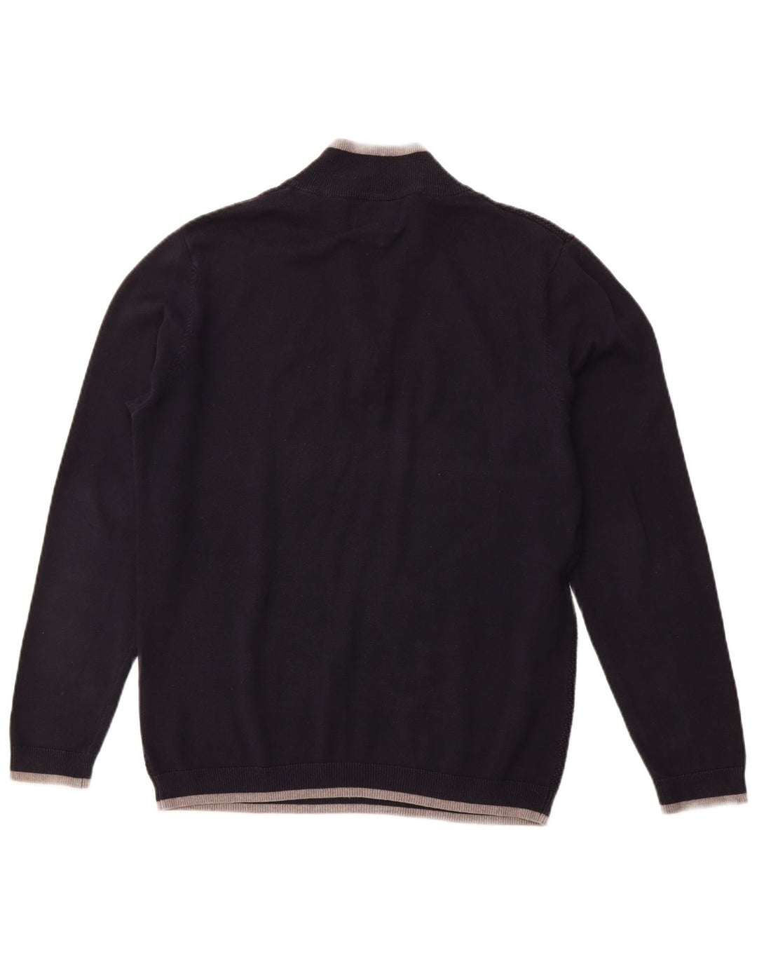 LE SHARK Męski sweter zapinany na zamek, średni granatowy, bawełniany