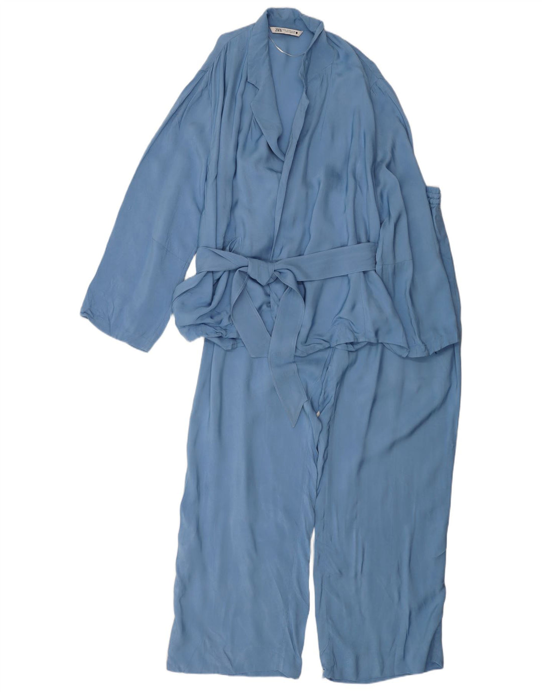 Dwuczęściowy zestaw damski Zara UK 20 2XL W40 L31 Niebieska wiskoza