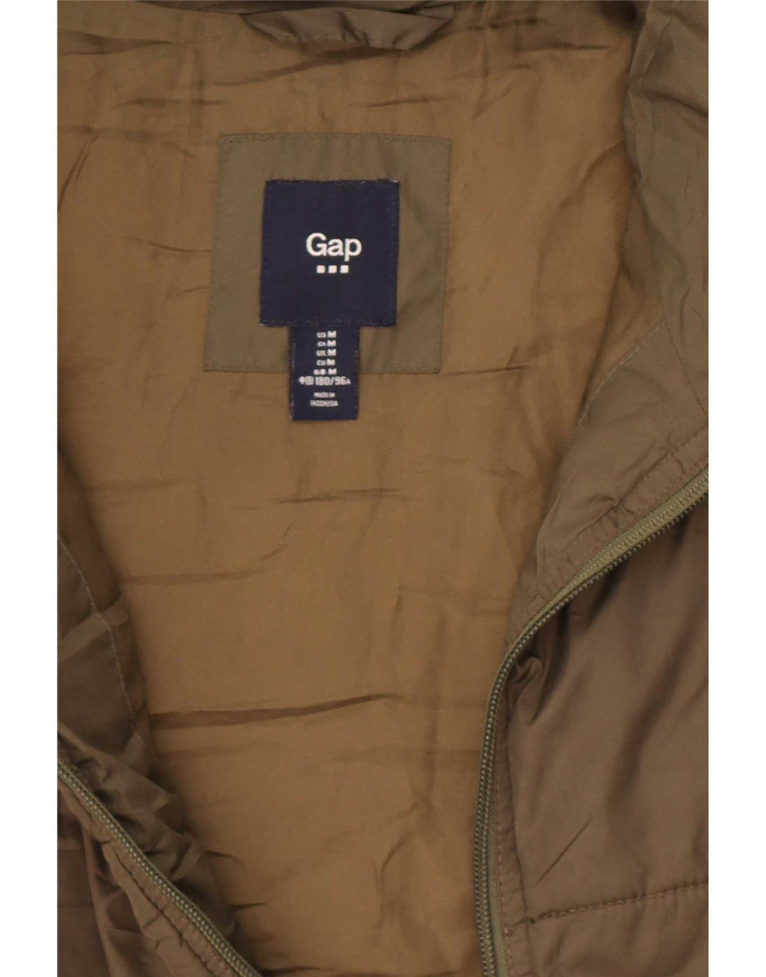 Męska wyściełana kamizelka Gap UK 38, średni khaki, poliester