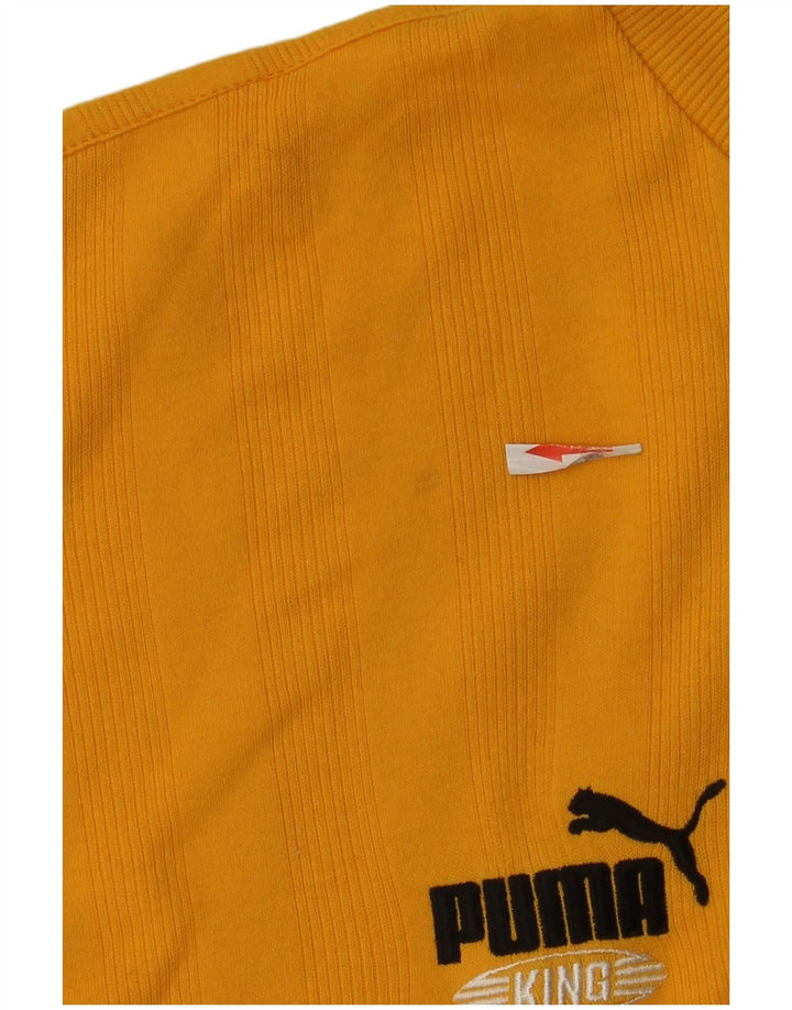 Męska koszulka Puma z długim rękawem XL, bawełniana w żółte paski