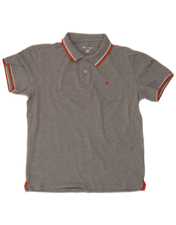 Męska koszulka polo Champion Heritage Fit, duża, szara, bawełniana