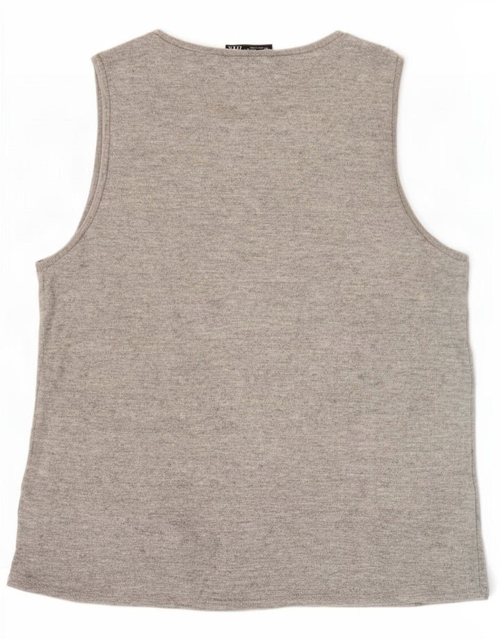 Damski top z kamizelką Zara UK 18 XL Szara wiskoza