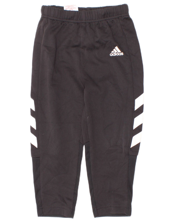 Chłopięce spodnie dresowe Adidas z grafiką 2-3 lata, czarne, z blokami kolorów