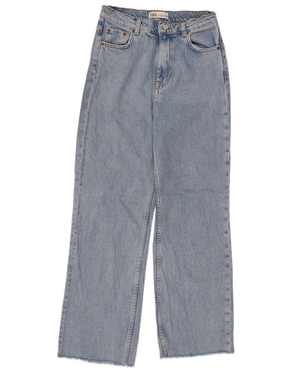 Damskie proste dżinsy Zara EU 38 Small W28 L29 Niebieskie bawełniane
