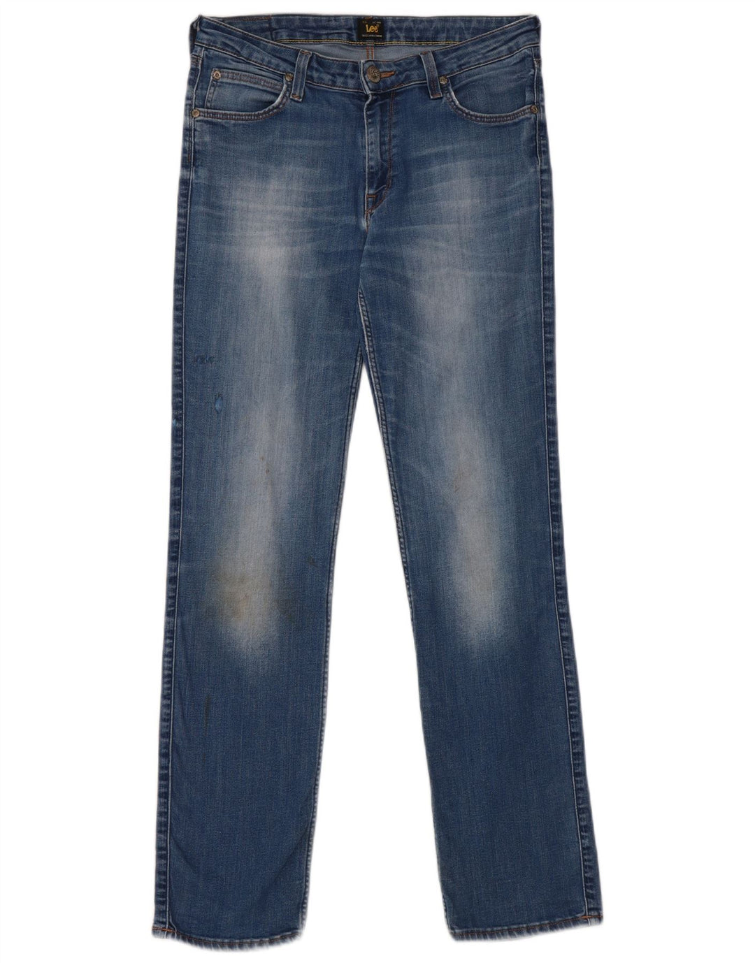 Damskie jeansy Lee Marion Straight W30 L31 Niebieskie bawełniane