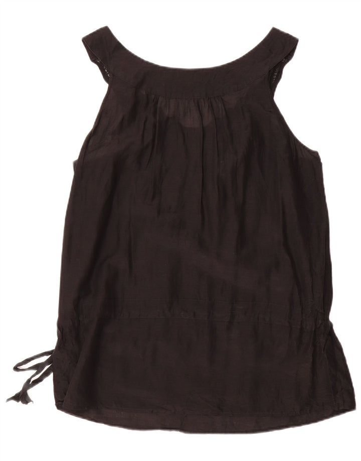 Damska bluzka bez rękawów MASSIMO DUTTI UK 18 XL, czarna, bawełniana