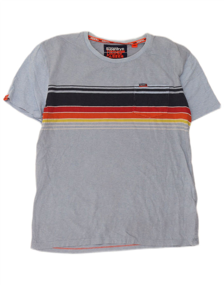 T-shirt męski Superdry, bawełniany, w średnie niebieskie paski