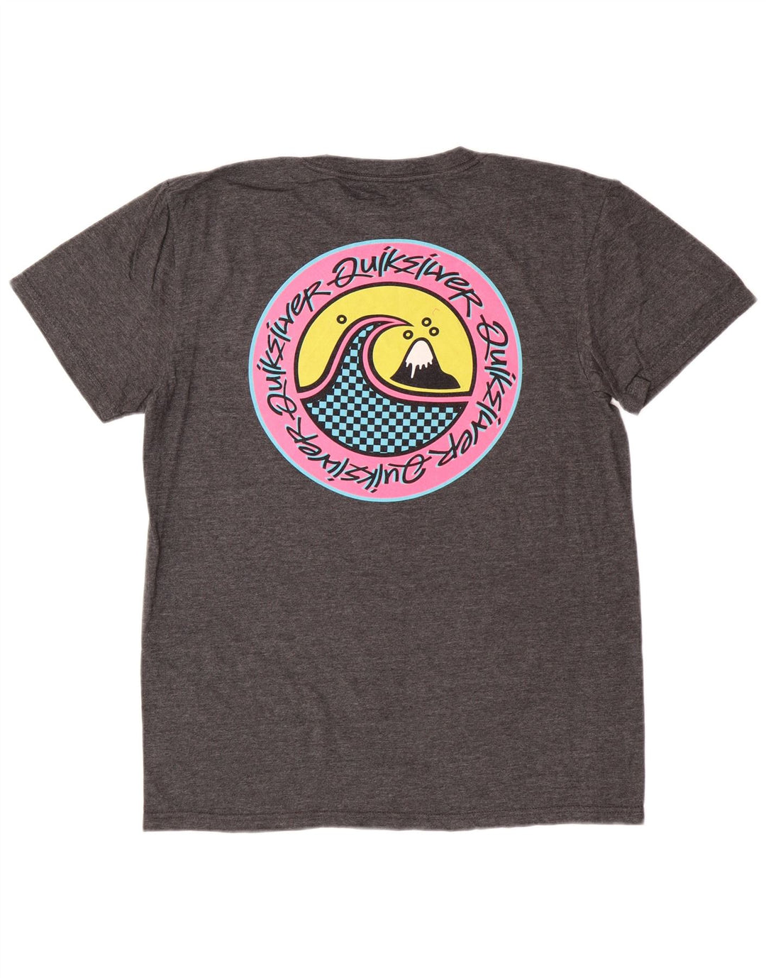 Męska koszulka z grafiką Quiksilver o regularnym kroju, średnia szara bawełna