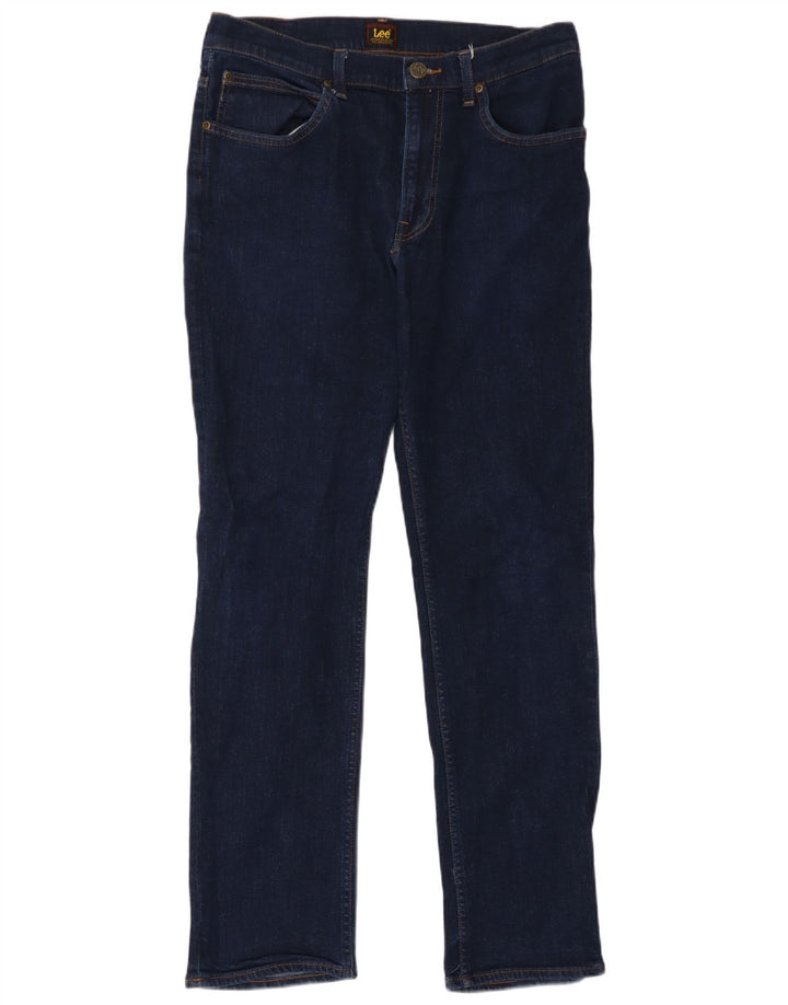 Damskie jeansy Lee Brooklyn Straight W33 L29 Granatowe, bawełniane