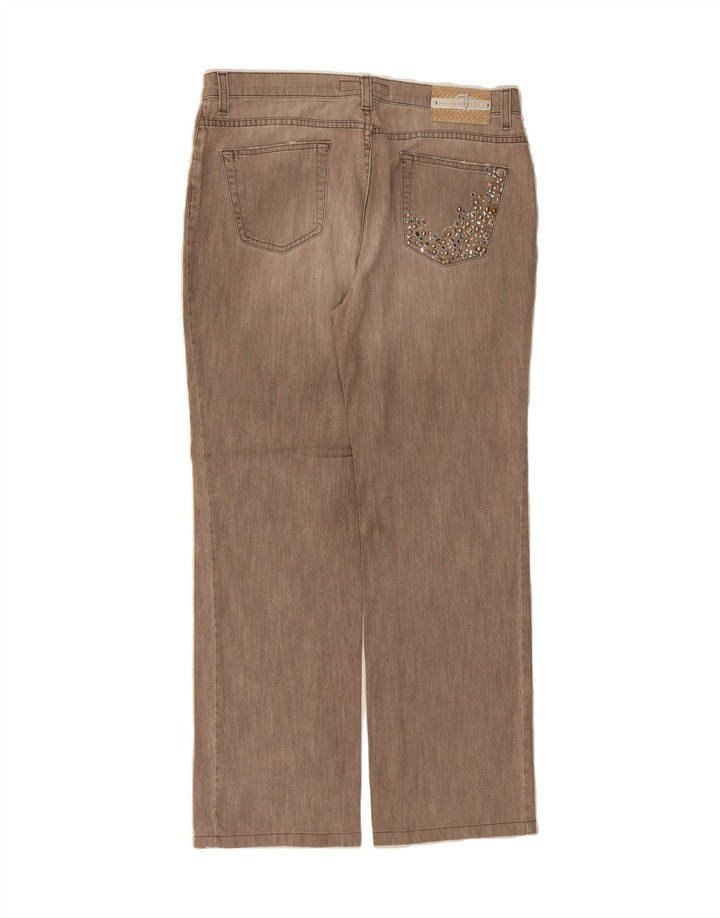TRUSSARDI Womens Straight Jeans W32 L29 Brown Cotton Vintage Trussardi and Second-Hand Trussardi from Messina Hembry 