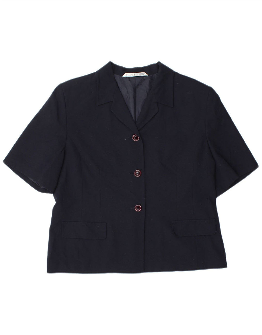 Marks & Spencer Damska marynarka z krótkim rękawem, UK 18 XL, granatowa