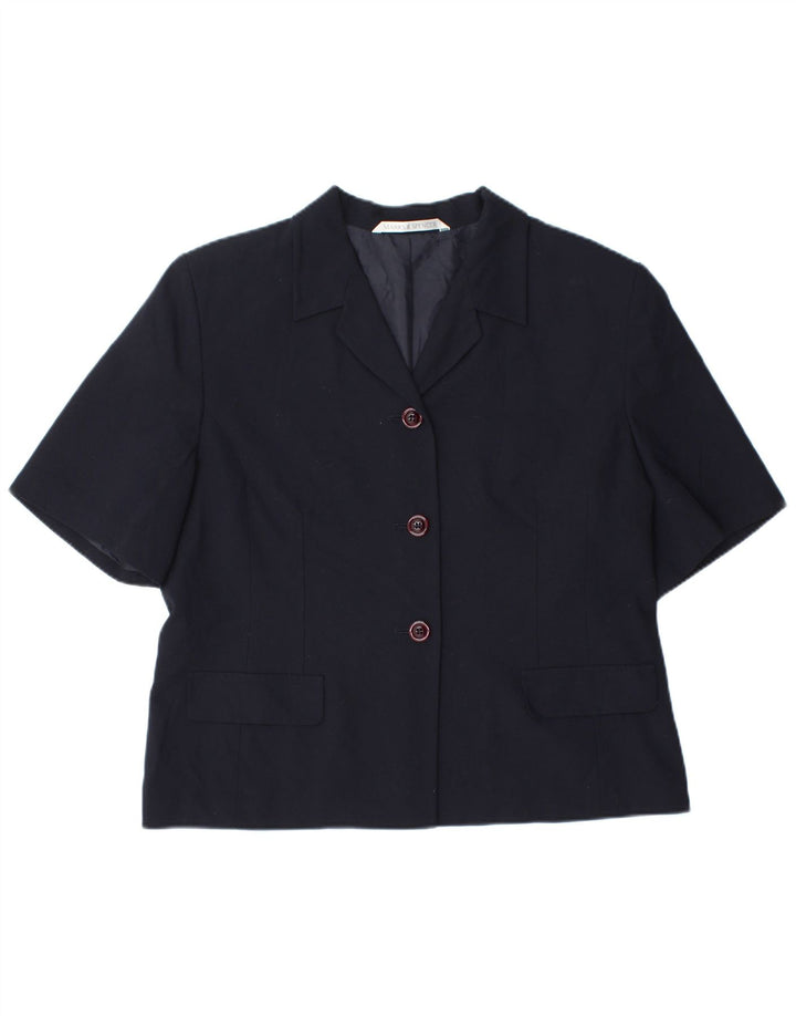 Marks & Spencer Damska marynarka z krótkim rękawem, UK 18 XL, granatowa