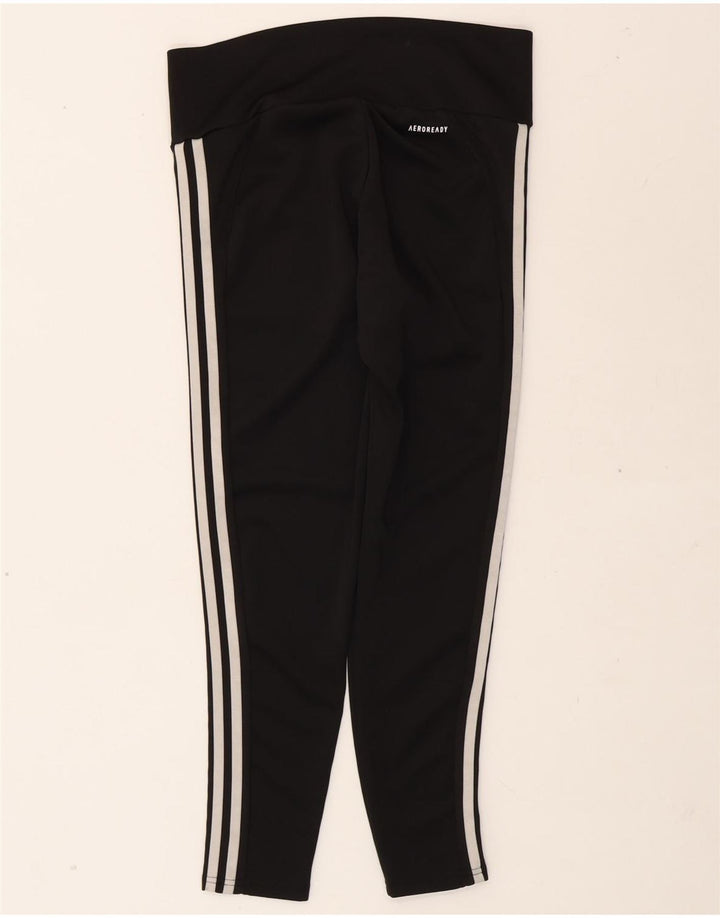 ADIDAS Womens Aeroready Leggings UK 12/14 Medium Black Vintage Adidas and Second-Hand Adidas from Messina Hembry 