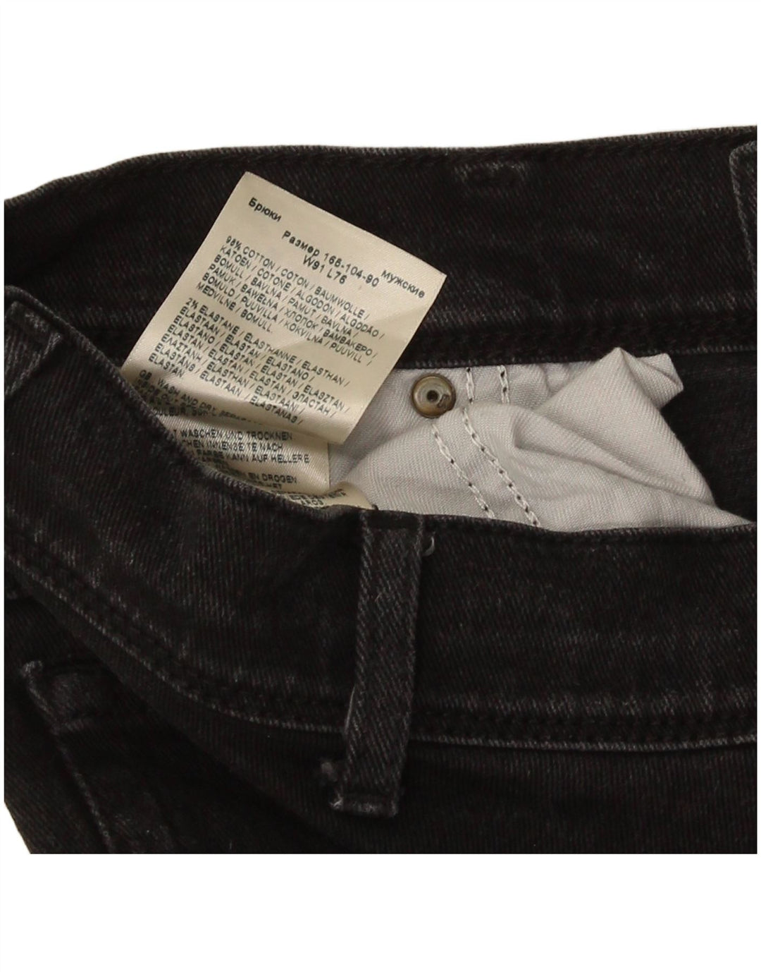 Męskie jeansy Wrangler o prostym kroju W36 L30, czarne, bawełniane