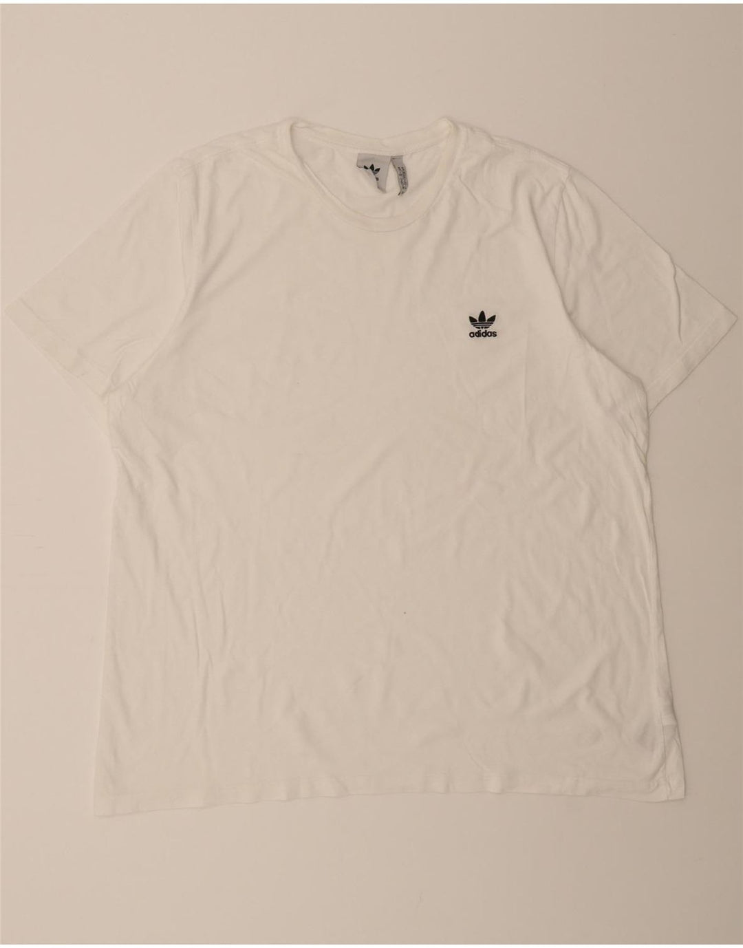 ADIDAS Mens T-Shirt Top 2XL White Cotton Vintage Adidas and Second-Hand Adidas from Messina Hembry 