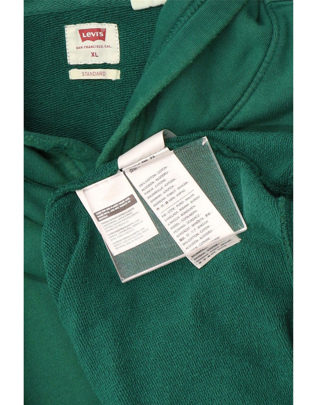 Męski sweter z kapturem Levi's o standardowym kroju XL, zielony