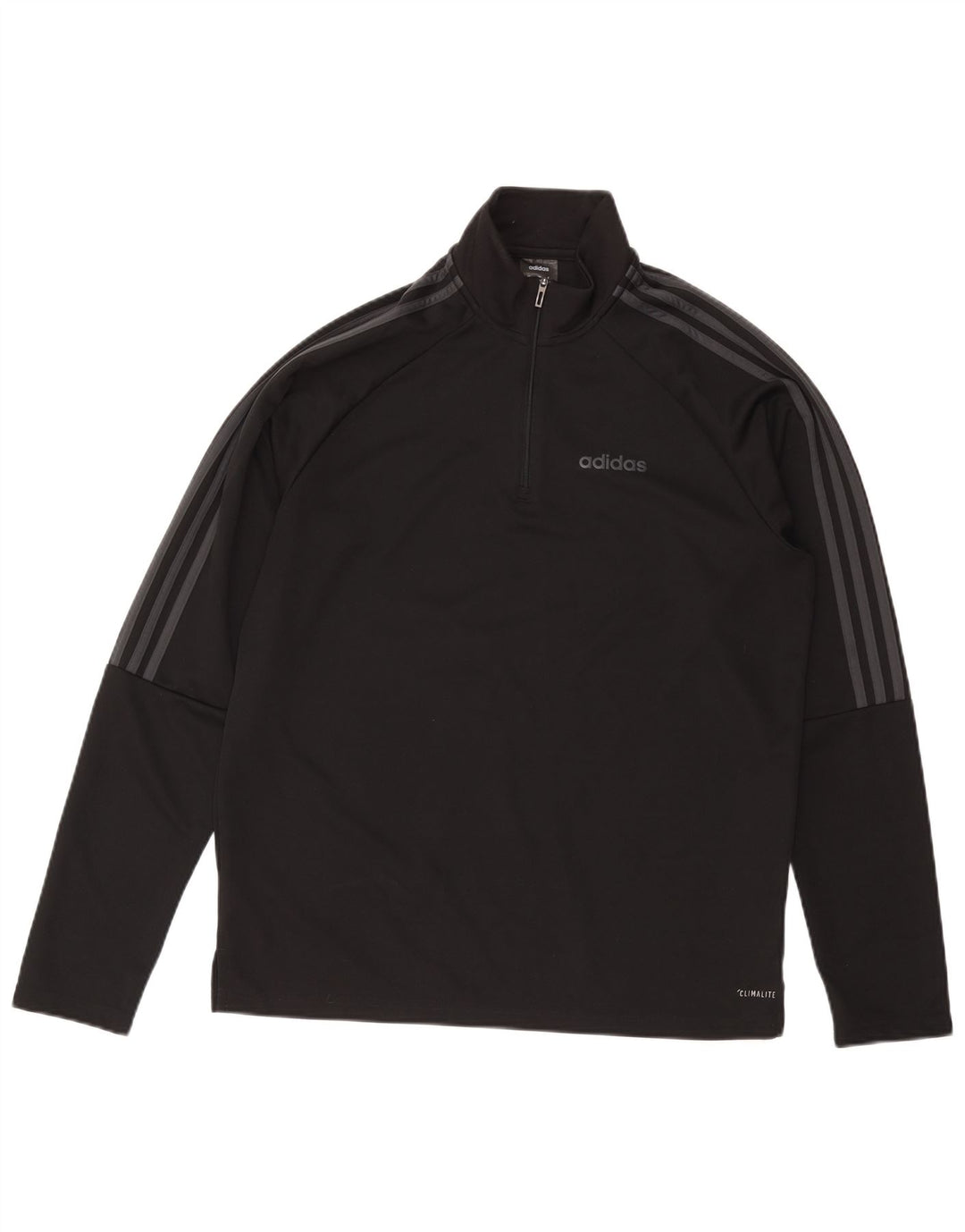Męski dres ADIDAS Climalite z zamkiem błyskawicznym, duży, czarny