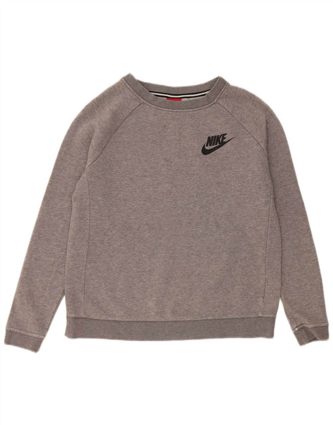 Damski sweter oversize Nike UK 10, mały, szary, bawełniany