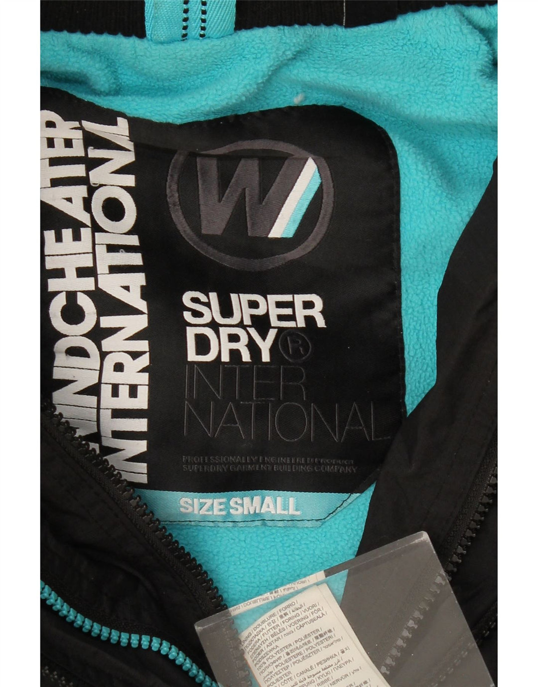 SUPERDRY Damska wiatrówka oversize UK 10 Small Black