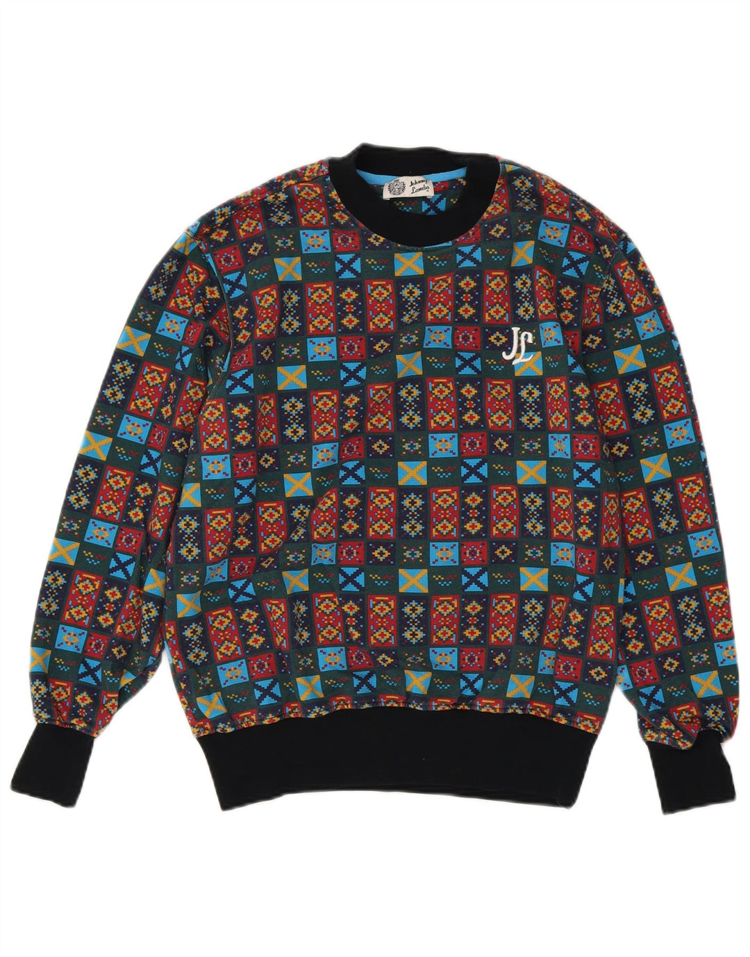 Męski sweter JOHNNY LAMBS Średni wielobarwny geometryczny