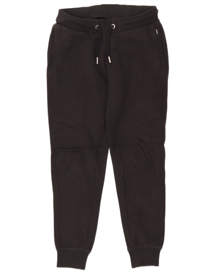 Damskie spodnie dresowe SUPERDRY Joggers UK 12 Średnia czarna bawełna