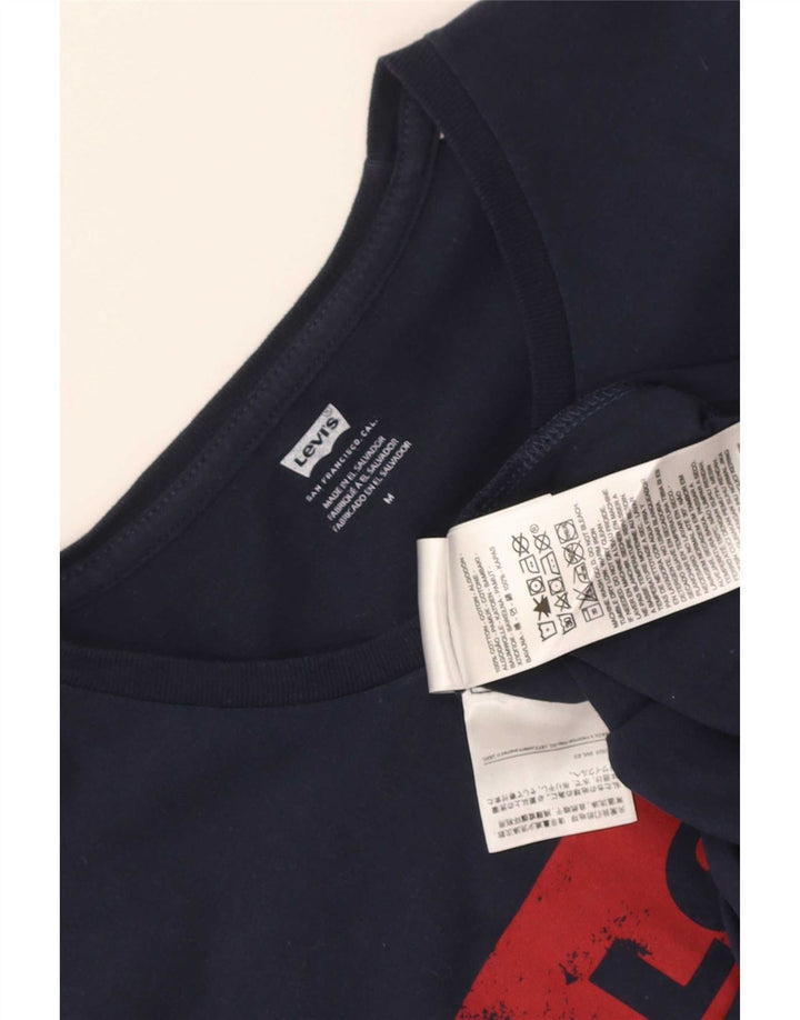 Męski T-shirt z grafiką Levi's, średni, granatowy, bawełniany