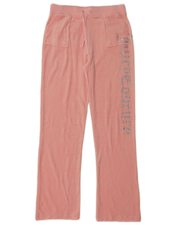 Damskie spodnie dresowe Juicy Couture Graphic, welurowe UK 20 2XL, różowe