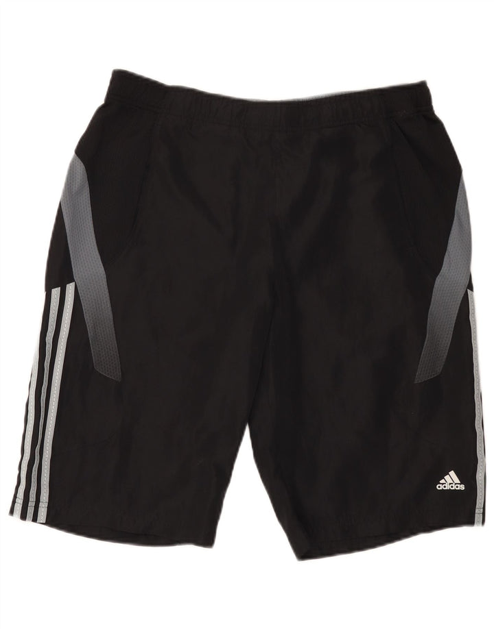 Męskie spodenki sportowe Adidas Climacool, średnio czarne, z blokami kolorów