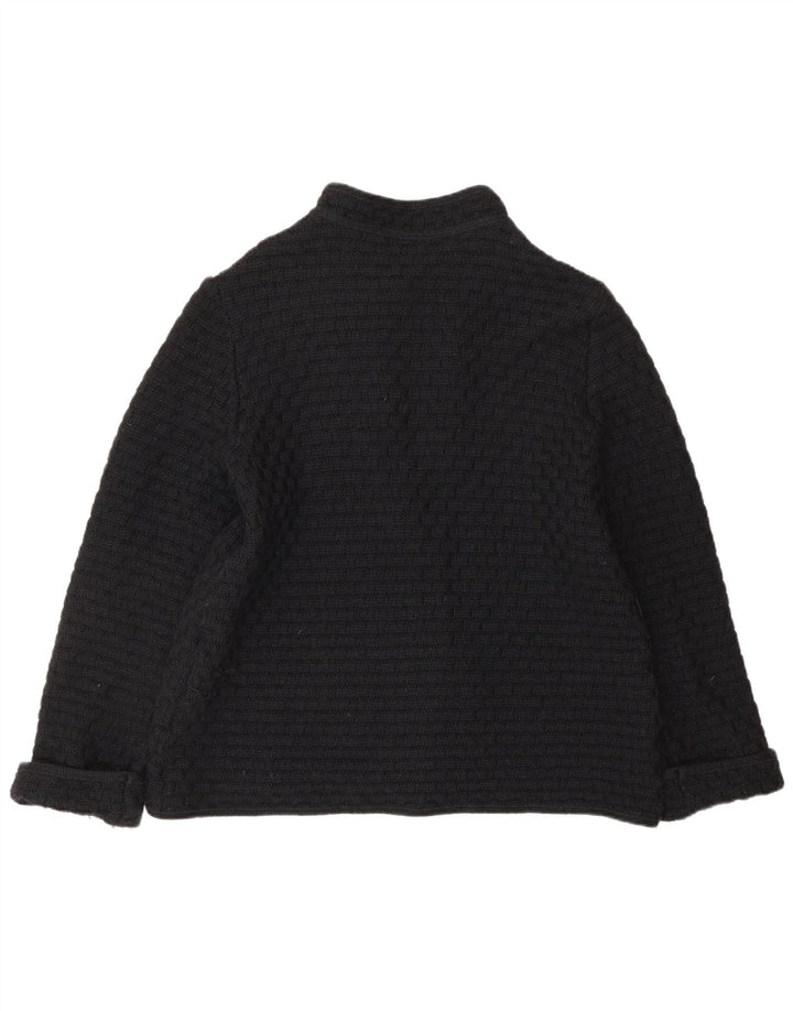 Sweter damski w stylu vintage, UK 12, średnia czarna wełna