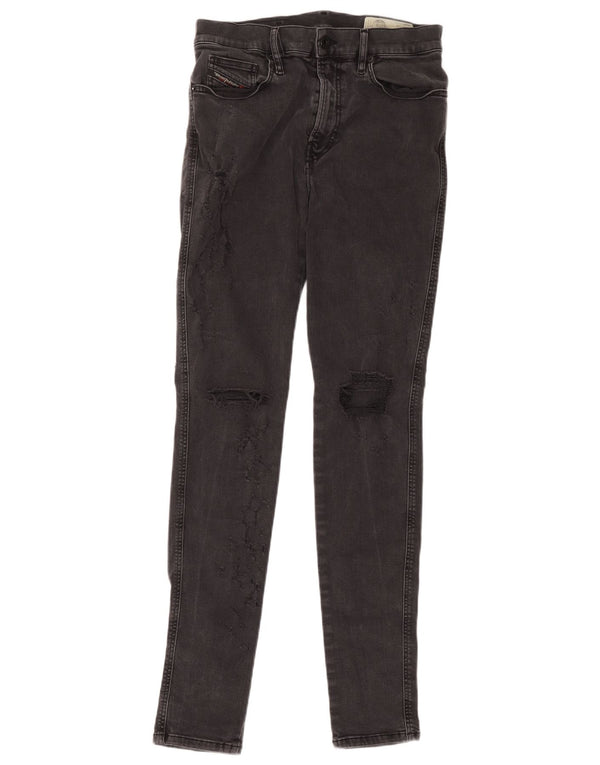 Diesel Damskie D-Istort Distressed Super Skinny Jeans W31 L32 Czarna bawełna