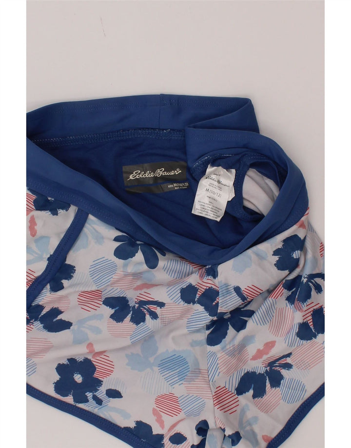 Dziewczęce spodenki kąpielowe Eddie Bauer 10-11 lat, średni niebieski, kwiatowy poliester