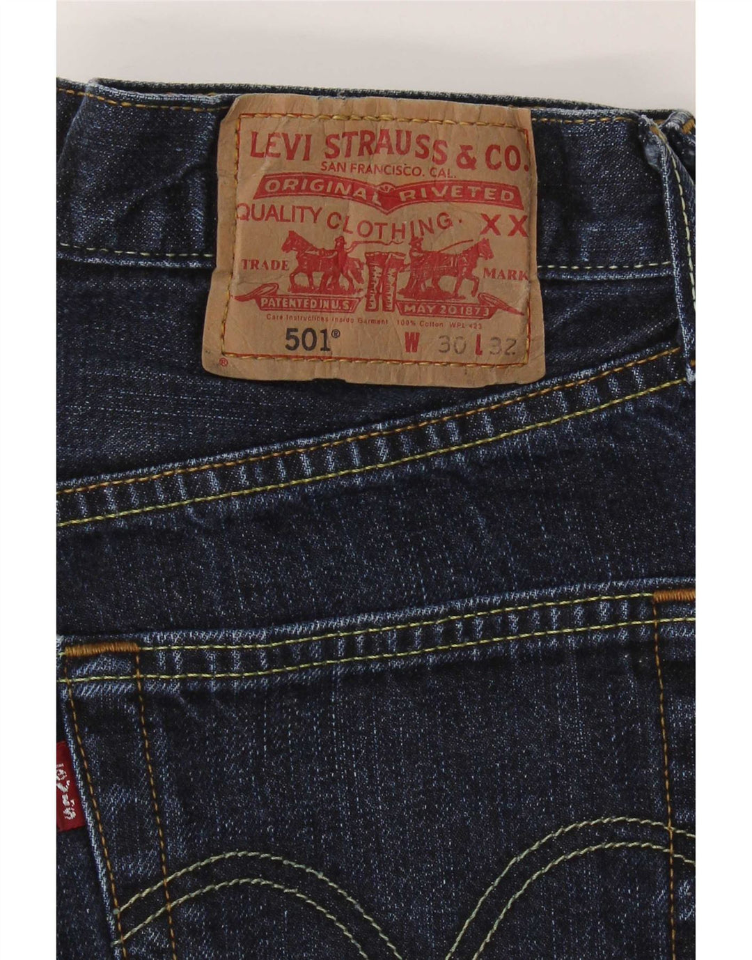 Męskie jeansy Levi's 501 Straight W30 L32 granatowe