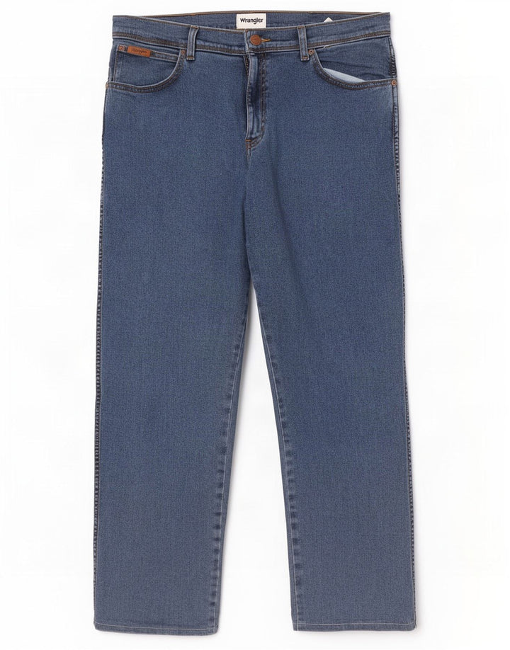 Męskie jeansy Wrangler Texas Straight W36 L29 Niebieskie, bawełniane