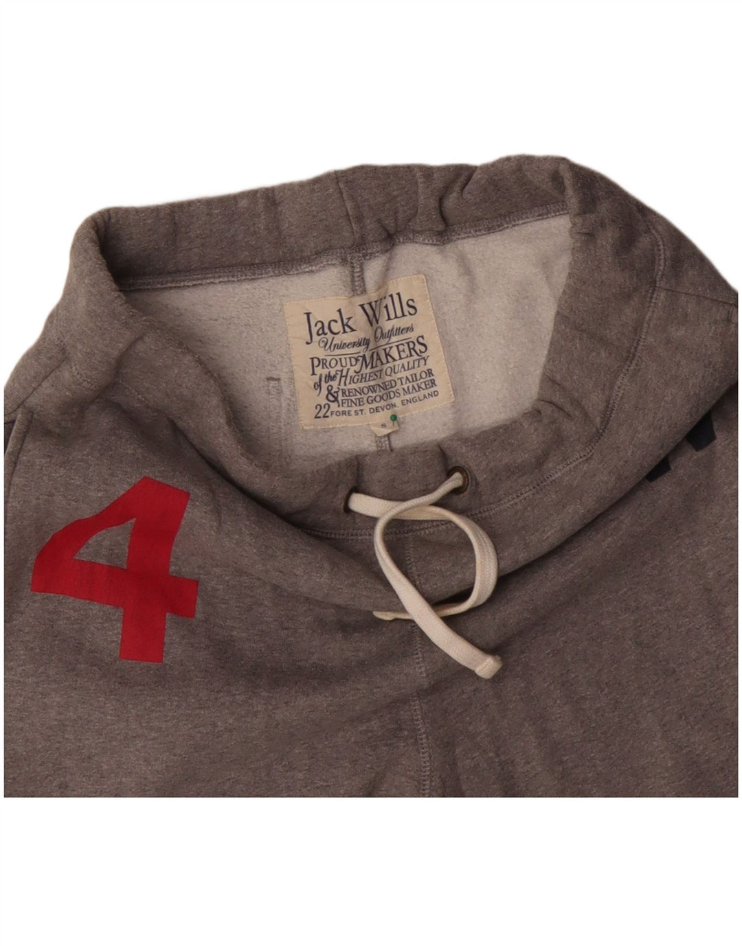 Męskie spodnie dresowe JACK WILLS z grafiką, małe, szare, bawełniane