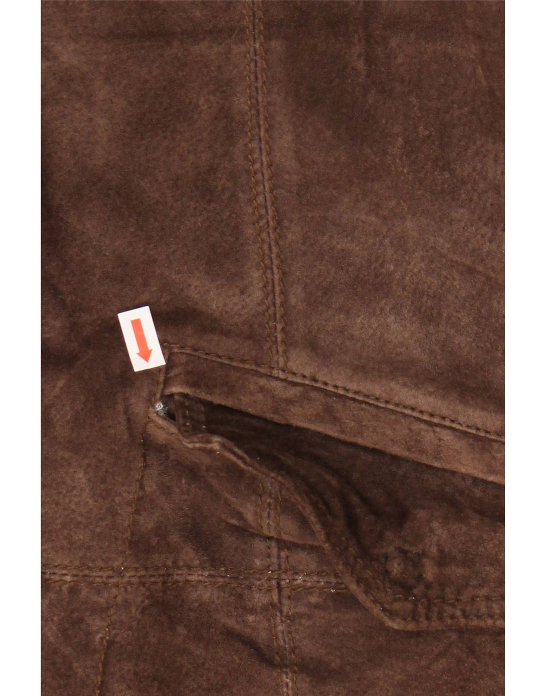 Conbipel damska zamszowa kurtka wiatrówka z kapturem UK 14 średnio brązowa skóra