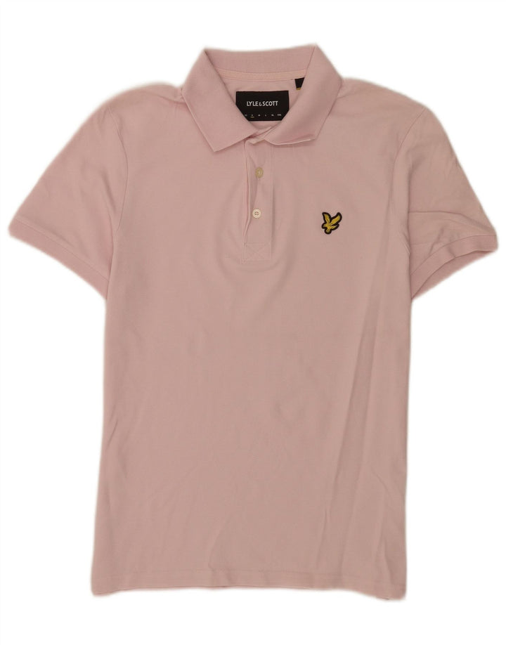 Męska koszulka polo Lyle & Scott, mała, różowa, bawełniana
