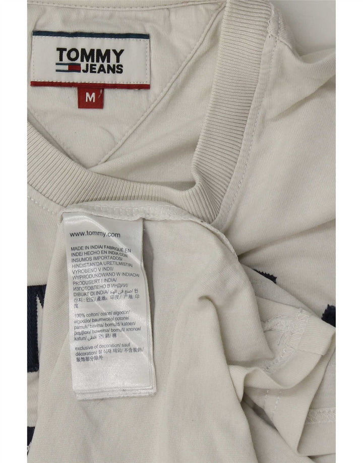 Męska koszulka z grafiką Tommy Hilfiger, średnia, biała bawełna