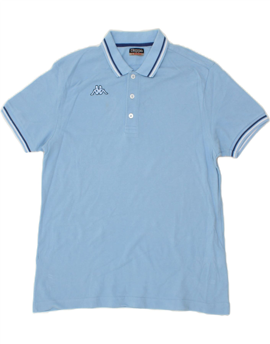 KAPPA Mens Polo Shirt Large Blue Cotton Vintage Kappa and Second-Hand Kappa from Messina Hembry 