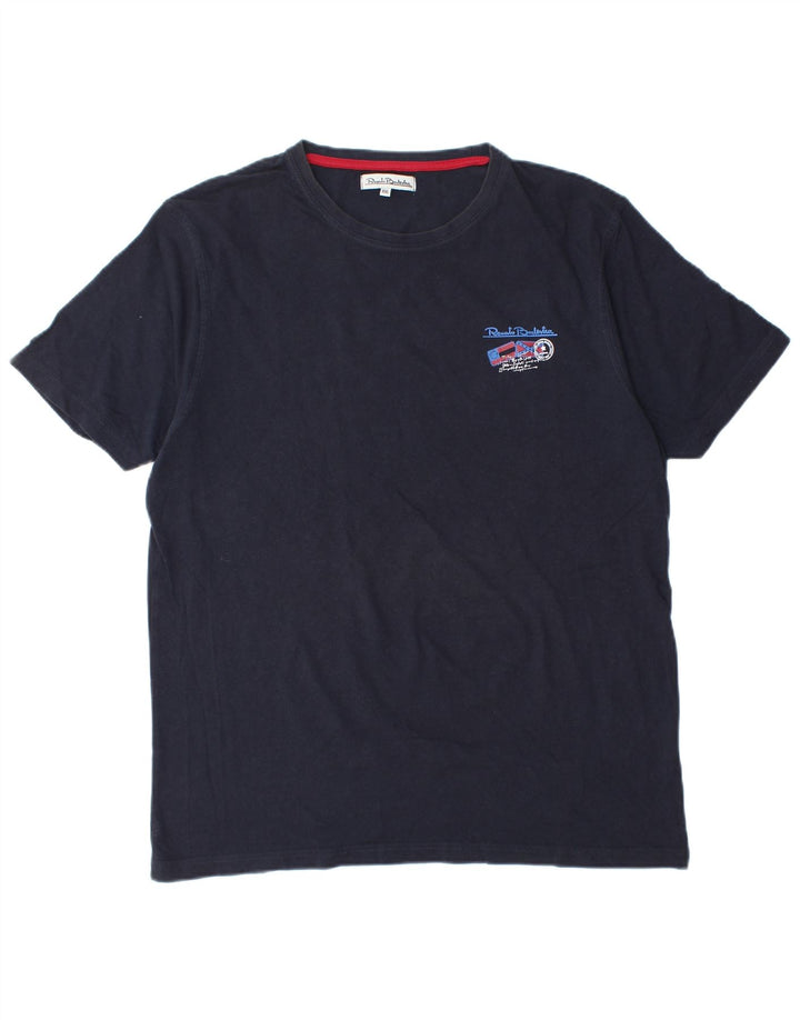 RENATO BALESTRA Damska koszulka top 2XL Granatowa bawełna