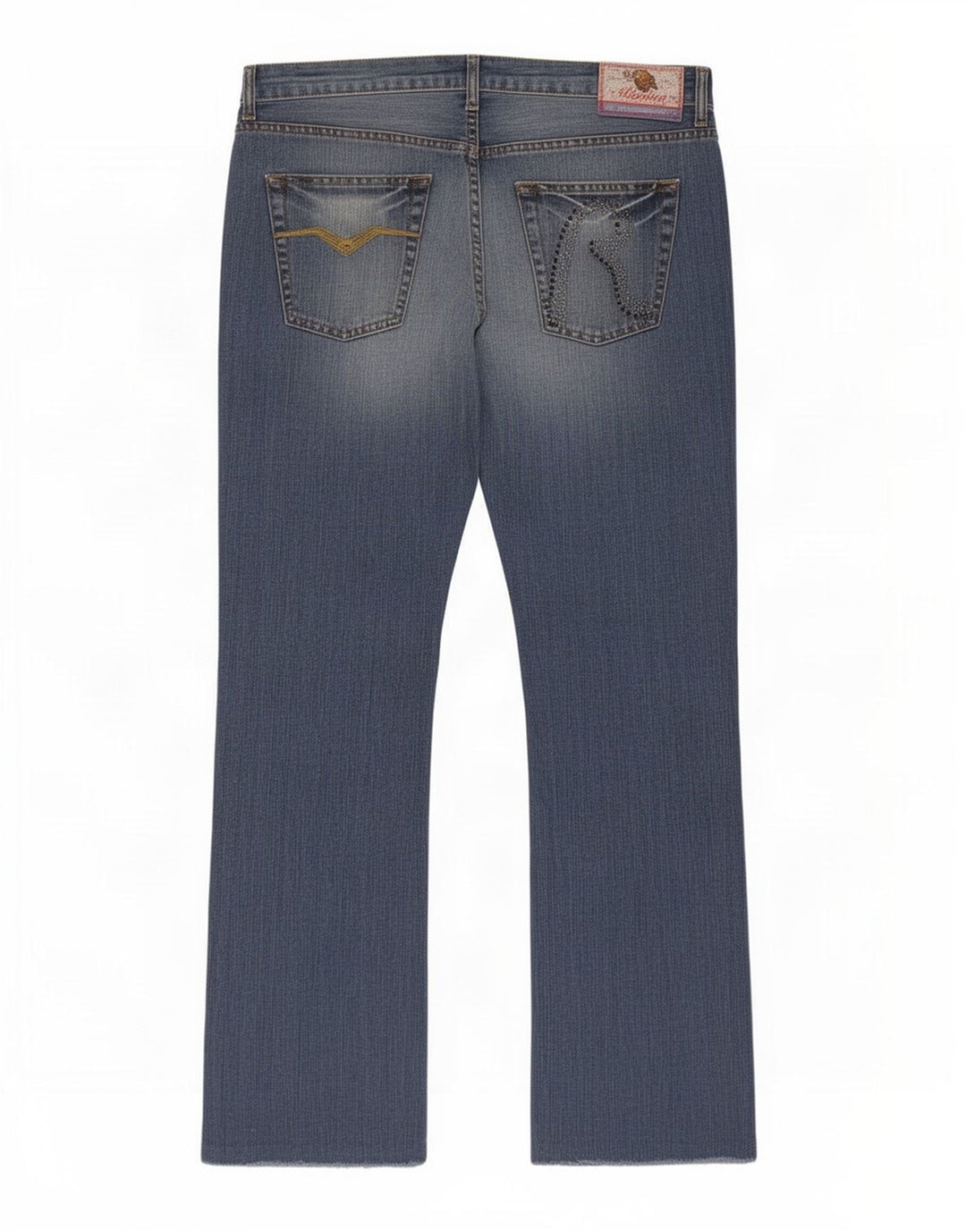 Damskie jeansy Bootcut Replay W32 L34 Niebieskie bawełniane